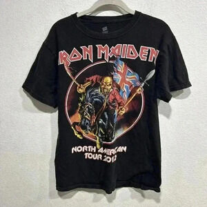 Iron Maiden 2012 North American Tour Shirt Double Sided Sz S Heavy Metal Band